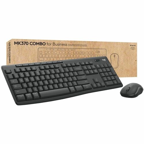 Combo de teclado inalámbrico y ratón silencioso Logitech MK370 para empresas -