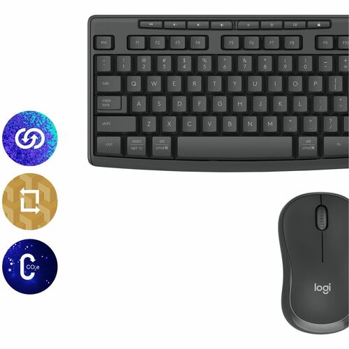 Clavier combiné Logitech MK370 pour entreprises, blanc cassé, disposition française