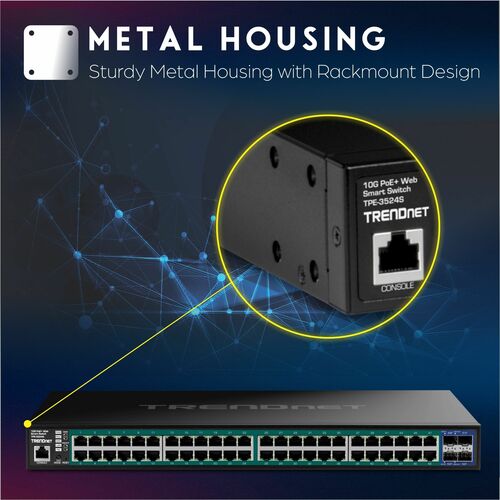 52-PORT GIGABIT WEB SMART POE+ SWITCH