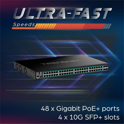 52-PORT GIGABIT WEB SMART POE+ SWITCH