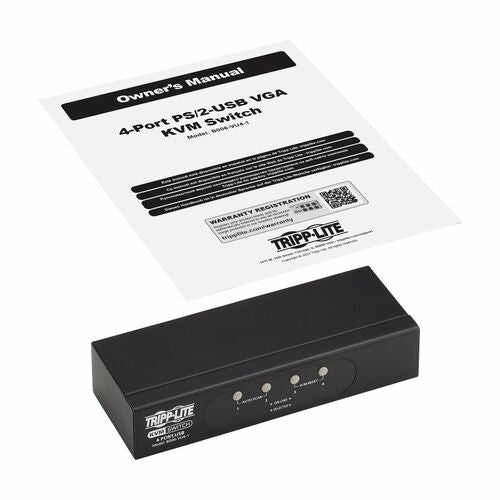 4-PORT VGA KVM SWITCH FOR USB PS/2 KEYBOARD/MOUSE