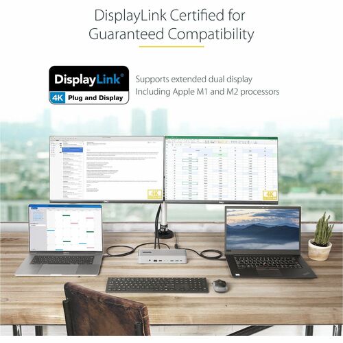 DUAL-LAPTOP USB-C KVM DOCKING STATION - KVM SWITCH DOCK