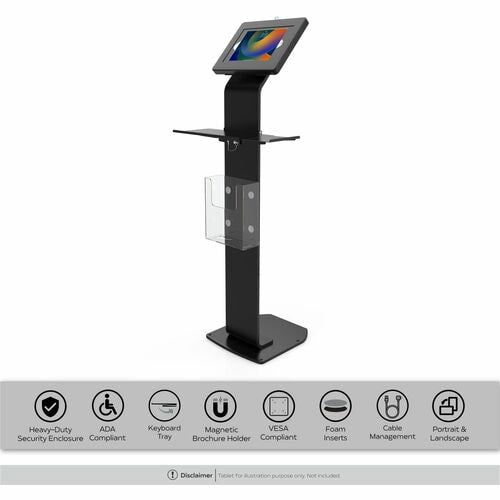 Borne de sol verrouillable CTA Digital Premium avec boîtier de sécurité universel,