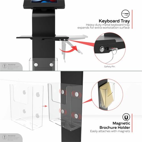 Borne de sol verrouillable CTA Digital Premium avec boîtier de sécurité universel,