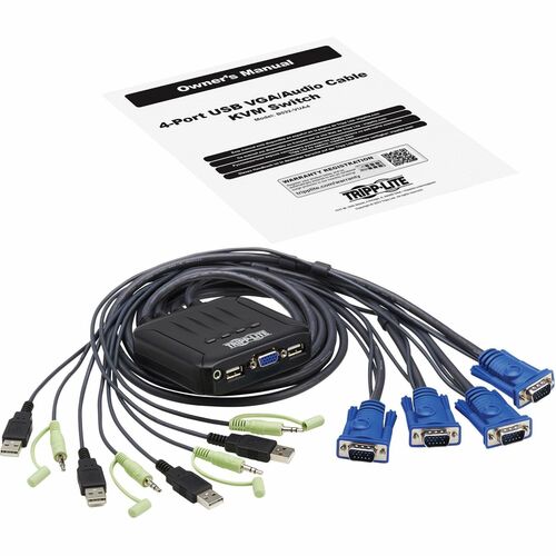 Tripp Lite by Eaton 4-Port VGA KVM Switch with Built-In VGA