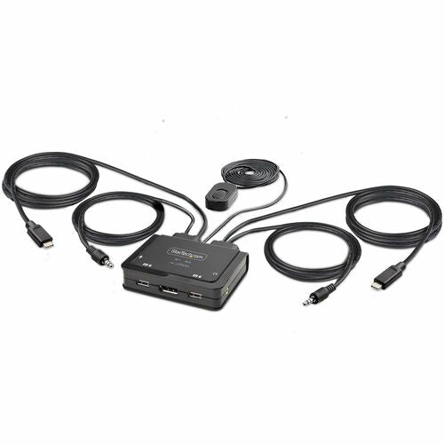COMMUTATEUR KVM 2 PORTS 4K - COMPACT USB-C ALIMENTÉ PAR BUS KVM