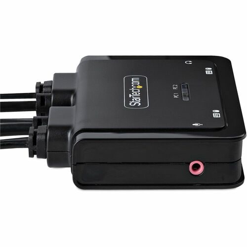 CONMUTADOR KVM 4K COMPACTO DE 2 PUERTOS - CONMUTADOR KVM CON CABLE USB-A/USB-C