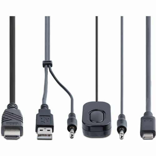 CONMUTADOR KVM 4K COMPACTO DE 2 PUERTOS - CONMUTADOR KVM CON CABLE USB-A/USB-C