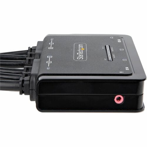CONMUTADOR KVM COMPACTO 4K DE 2 PUERTOS - CONMUTADOR KVM CON CABLE PARA DOS MONITORES