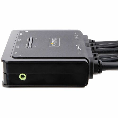 CONMUTADOR KVM COMPACTO 4K DE 2 PUERTOS - CONMUTADOR KVM CON CABLE PARA DOS MONITORES