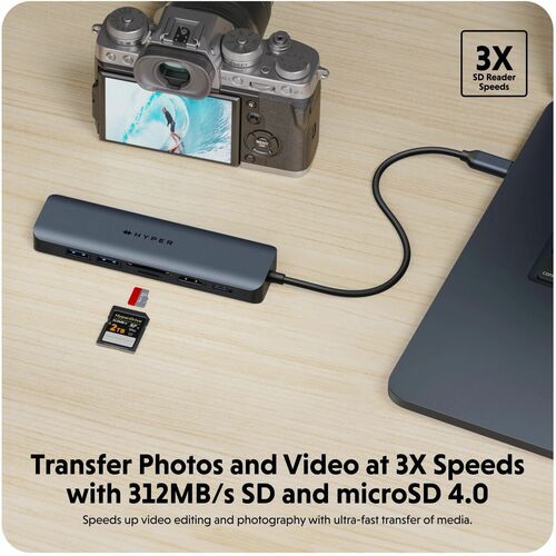 Concentrador USB HyperDrive de Targus - USB tipo C - 7 puertos USB