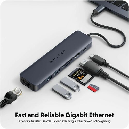 Concentrador USB HyperDrive de Targus - USB tipo C - 7 puertos USB