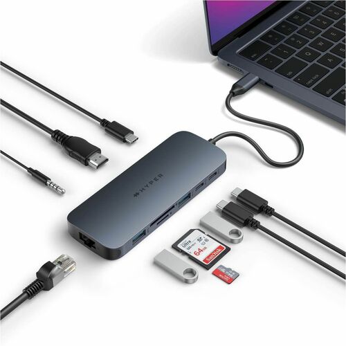 Concentrador USB HyperDrive de Targus - USB tipo C - 10 puertos USB