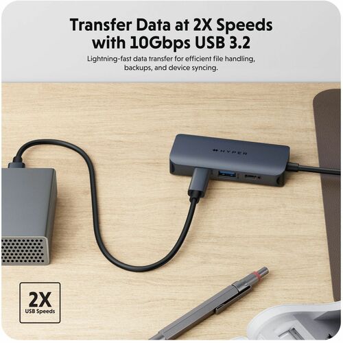 Concentrador USB-C Targus Next de 4 puertos - USB tipo C - 10 GB/s - 4 puertos USB