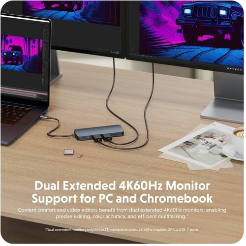 Concentrador USB-C de 11 puertos Targus HyperDrive Next - Lector de tarjetas de memoria