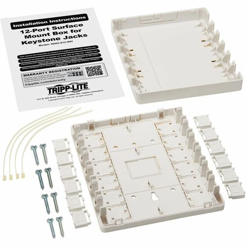 Caja de montaje en superficie para conectores Keystone de Tripp Lite by Eaton - 12 puertos