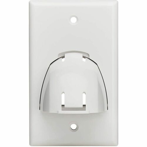 Placa de pared para cables a granel de una sola unidad, en ángulo ascendente o descendente, de Tripp Lite by Eaton, color blanco, T