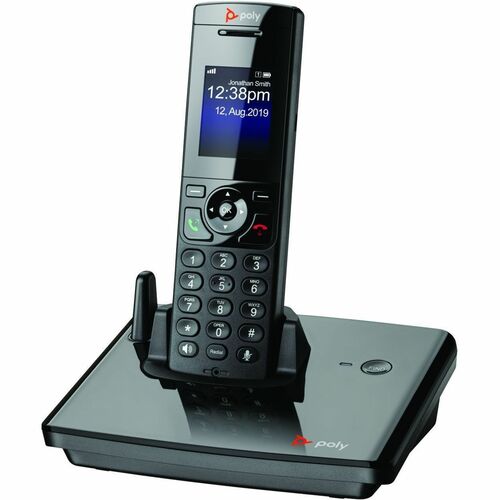 HP Inc. Poly VVX D230 DECT Phone Handset and Charging Cradle with Power Supply