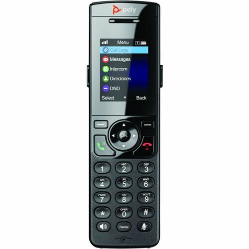HP Inc. Poly VVX D230 DECT Phone Handset and Charging Cradle with Power Supply