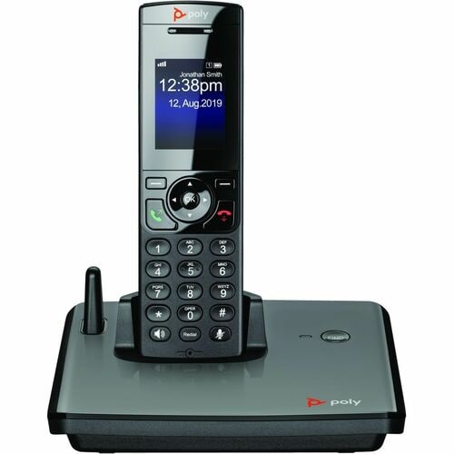 HP Inc. Poly VVX D230 DECT Phone Handset and Charging Cradle with Power Supply