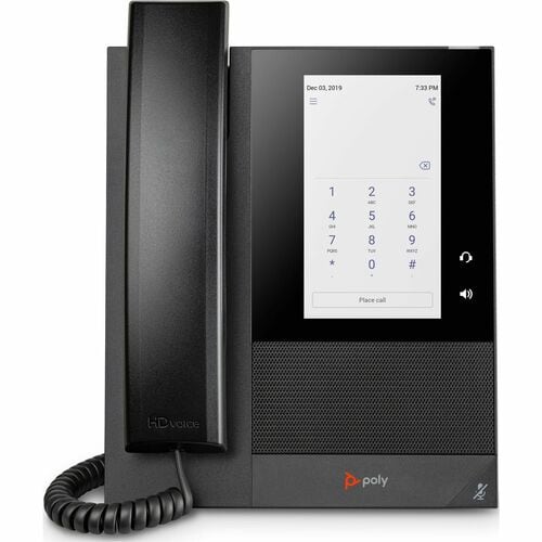 Teléfono multimedia empresarial Poly CCX 400 para Microsoft Teams y PoE