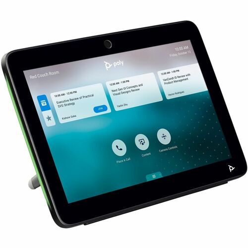 Poly TC10 Touch Controller Black - For Video Conferencing - Wall Mountable