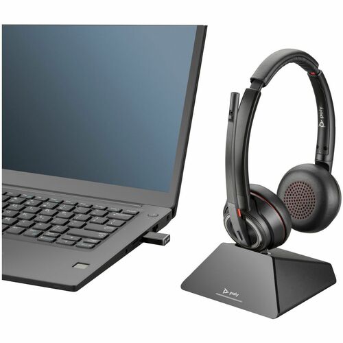 Poly Savi 8220 UC DECT USB-A Headset - Stereo