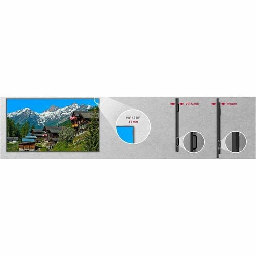 Écran LED UHD 98 pouces 3840 x 2160, résolution directe 500 cd/m²