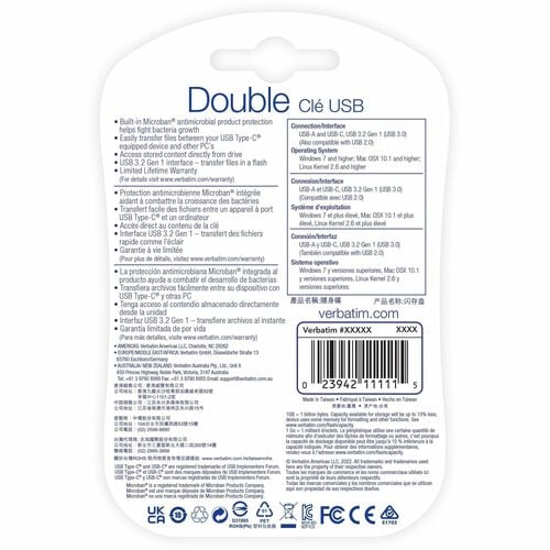 VERBATIM 128GB STORE N GO USB MULTI 4