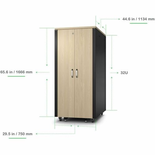 Boîtier de rack serveur insonorisé APC by Schneider Electric NetShelter, 32U