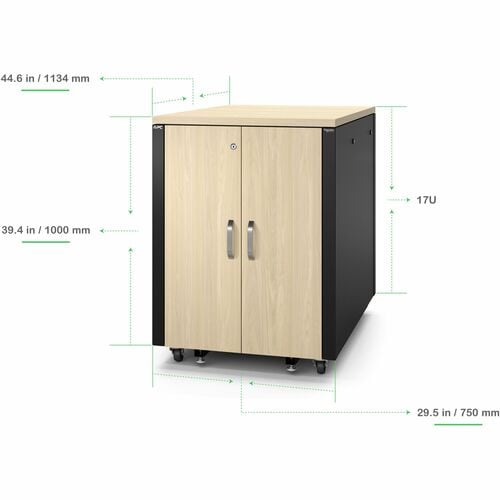 APC by Schneider Electric NetShelter Soundproof, 17U, Server Rack Encl