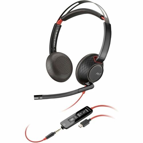 Casque Poly Blackwire 5220 + câble en ligne + USB