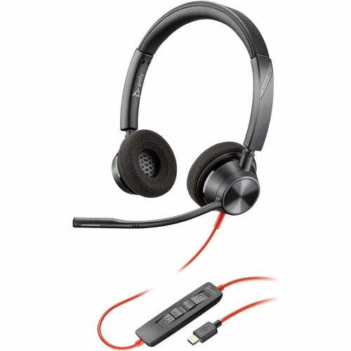 Auriculares Poly Blackwire 3320 + adaptador USB-C/A TAA