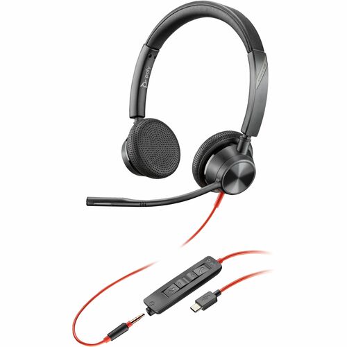 Casque Poly Blackwire 3325 + adaptateur USB-C/A TAA