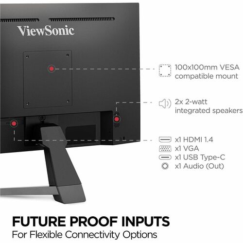 Monitor LED Full HD ViewSonic VX2467U de 24" - 16:9 - Negro