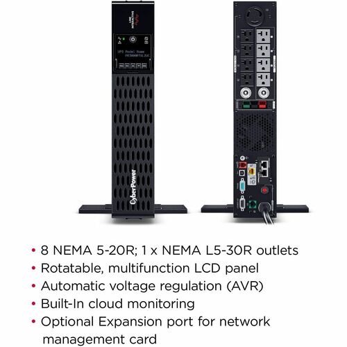 Sistemas UPS de onda sinusoidal con aplicación inteligente CyberPower PR3000RTXL2UC -