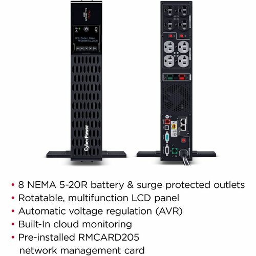 Systèmes d'onduleurs à onde sinusoïdale CyberPower CyberPower PR2000RTXL2UCN Smart App -