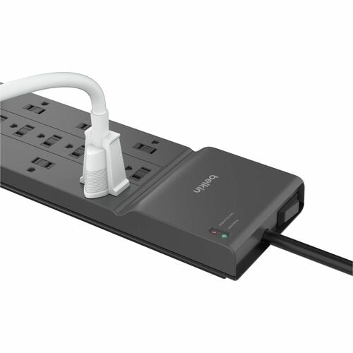 Parasurtenseur Belkin 12 prises pour la maison et le bureau avec cordon de 2,4 m - Noir