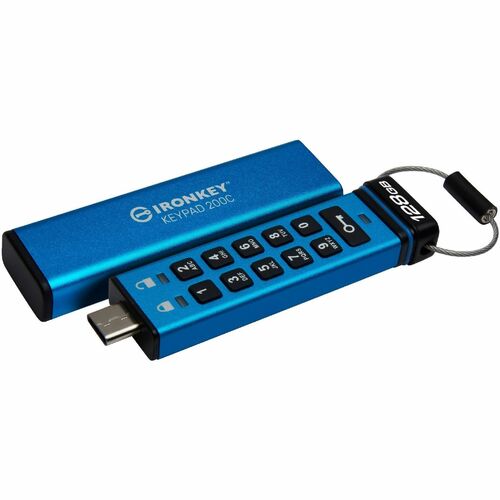 128GB USB-C IRONKEY KEYPAD 200C FIPS 140 3 LVL 3 AES-256