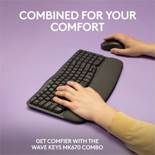 Clavier combo Logitech Wave Keys MK670 Graphite