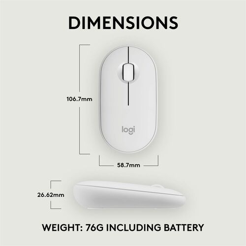 Logitech Pebble 2 M350s Mouse - Optical - Wireless