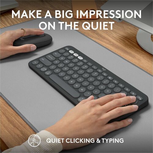 Clavier et souris Logitech Pebble 2 Combo - Clavier Bluetooth sans fil USB Type A