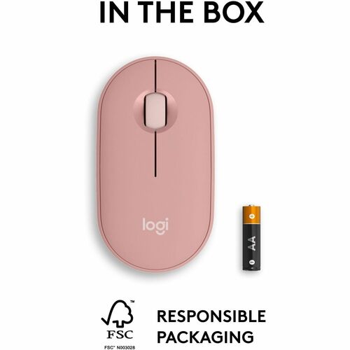 SOURIS LOGITECH PEBBLE MOUSE 2 M350S ROSE TONAL MULTI 4