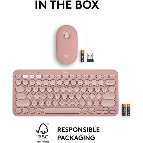 LOGITECH PEBBLE 2 COMBO ROSE TONAL MULTI 4