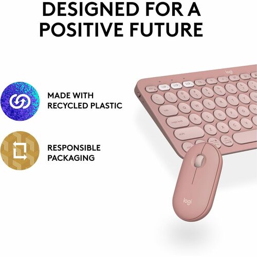 LOGITECH PEBBLE 2 COMBO ROSE TONAL MULTI 4