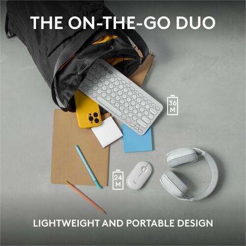 LOGITECH PEBBLE 2 COMBO BLANC TONAL MULTI 4