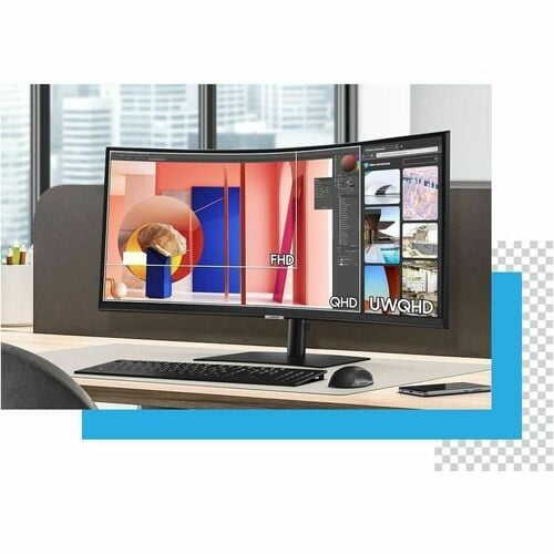 Samsung ViewFinity S6 S34C654VAN 34\" Class Webcam UW-QHD Curved Screen LCD Monitor