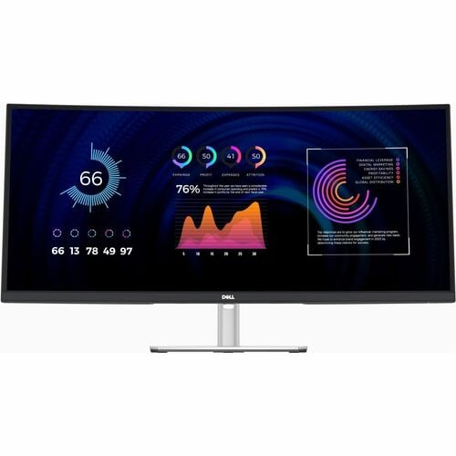 Monitor LED curvo Dell P3424WE de 34" UW-QHD - 21:9