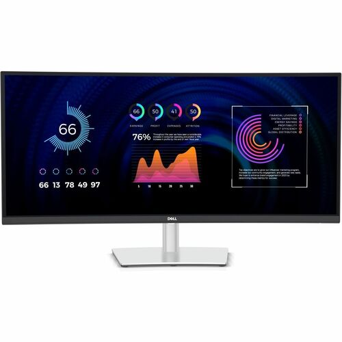 Monitor LED curvo Dell P3424WE de 34" UW-QHD - 21:9
