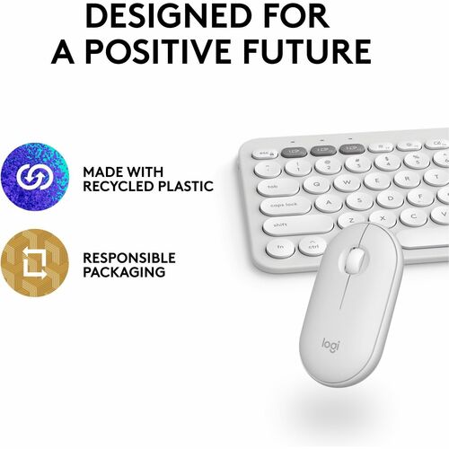 LOGITECH PEBBLE 2 COMBO FOR MAC TONAL WHITE MULTI 4